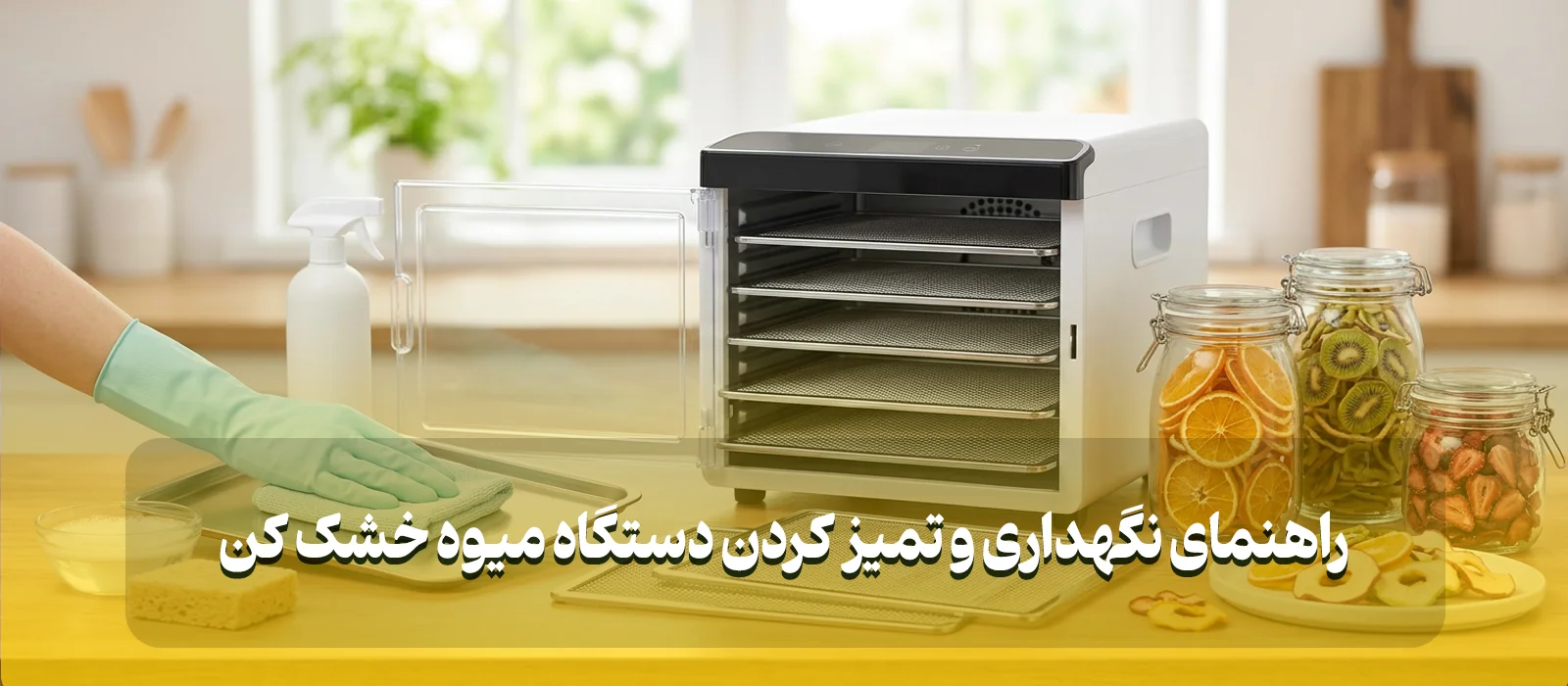 راهنمای نگهداری و تمیز کردن دستگاه میوه خشک کن